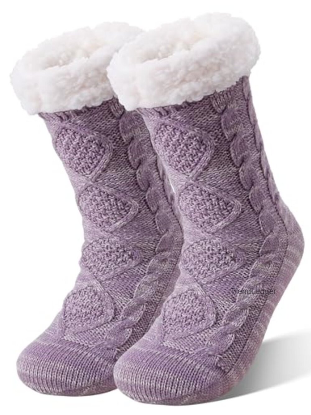 Fuzzy Slipper Socks with Grips Thick Fleece Lined Cozy Winter Warm